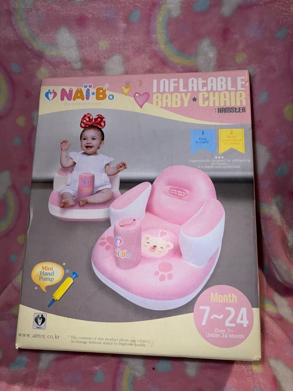 Pink Inflatable Baby Chair - Picture 2 of 3